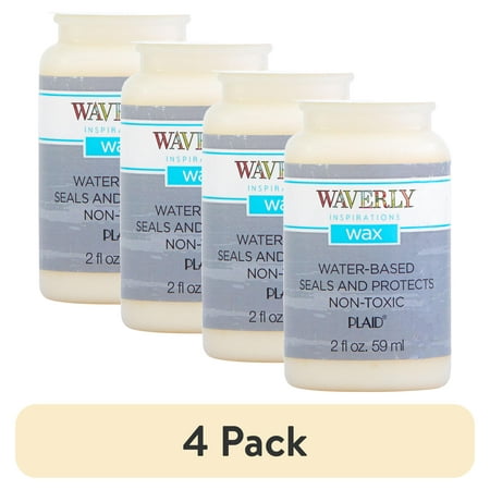 (4 pack) Waverly Inspirations Chalk Paint Wax, Ultra Matte, Clear, 2 fl oz