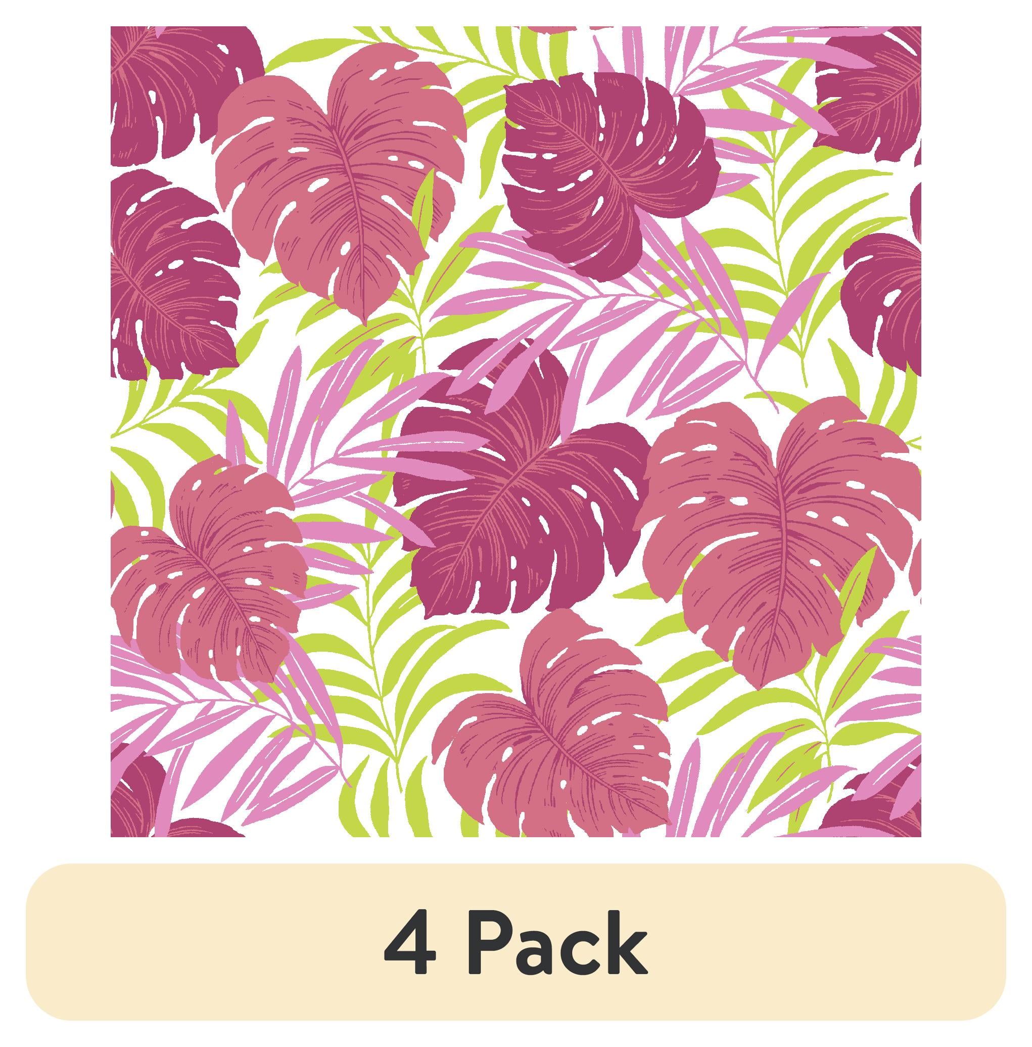 (4 pack) Waverly Inspirations Cotton 18" x 21" Tropical Split Leaf Coral Color Fat Quarter, 1 Piece