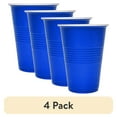 thumbnail image 1 of (4 pack) Way to Celebrate! Disposable Electric Blue Party Plastic 16 fl oz Cups, 18ct, 1 of 5