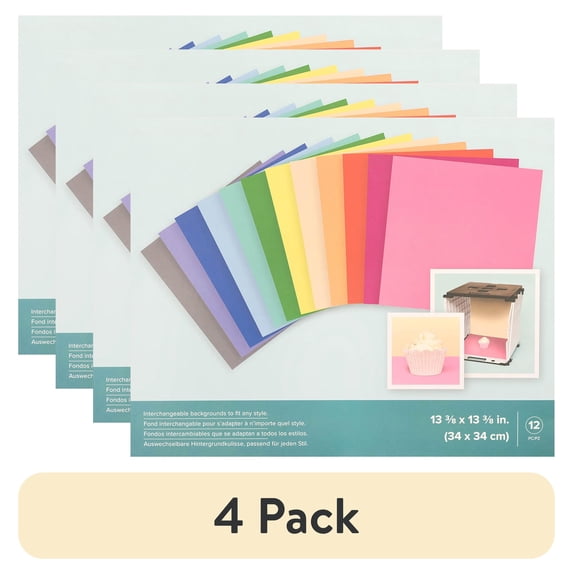 (4 pack) We R Memory Keepers ShotBox Background 12/Sheets-Color