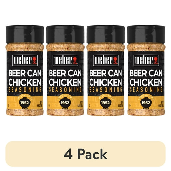 (4 pack) Weber Beer Can Chicken, Mixed Spices & Seasoning, Gluten Free, 5.5 oz