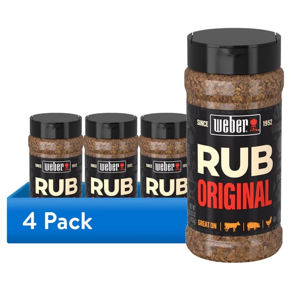 (4 pack) Weber Dry Smoking Rub Seasoning, 15.25 oz