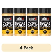 (4 pack) Weber Honey Garlic Seasoning and Rub, 6.25 oz