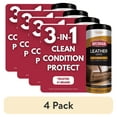 thumbnail image 1 of (4 pack) Weiman 3-In-1 Leather Cleaner, Conditioner & Protection Wipes, 30 Count, 1 of 11