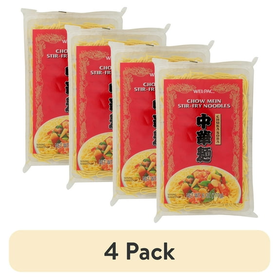 (4 pack) Wel Pac Chow Mein Stir-Fry Noodles, 6 Oz