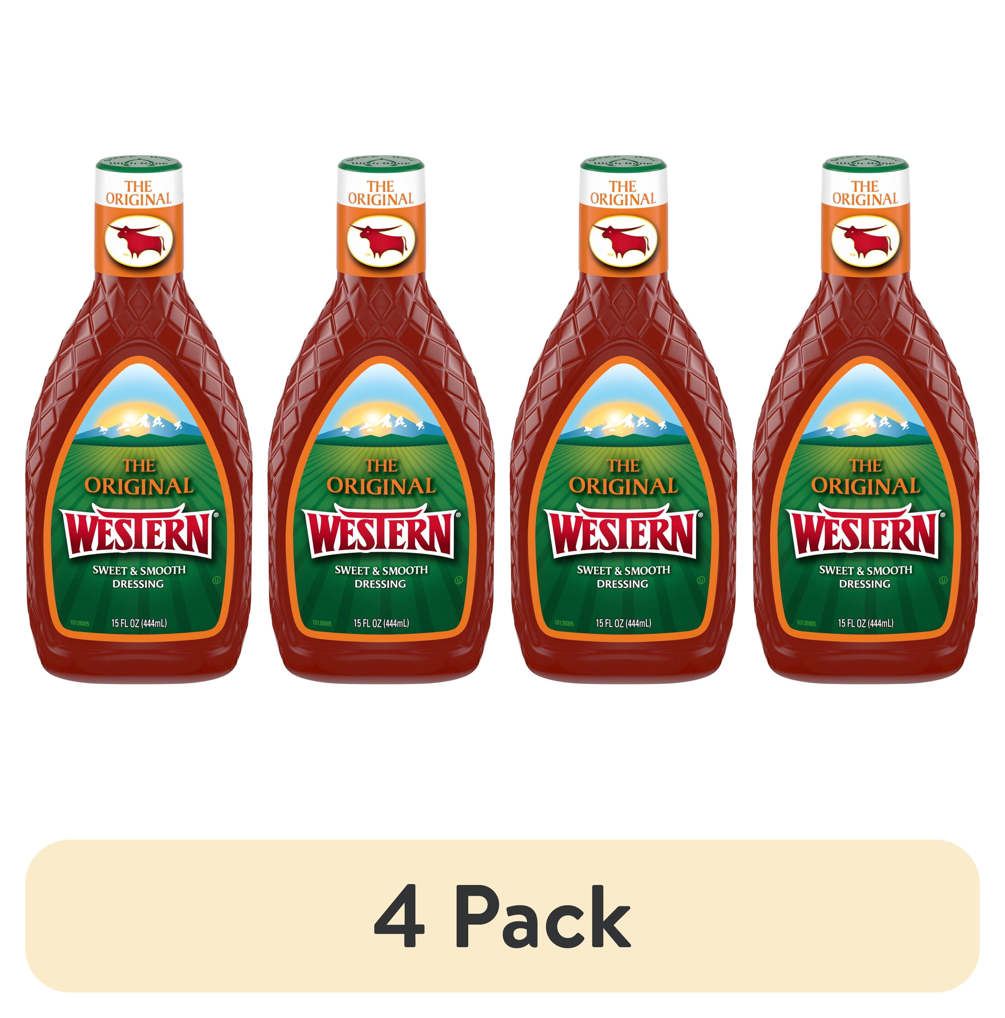 (4 pack) Western Original Sweet and Smooth French Salad Dressing, 15 fl. oz.