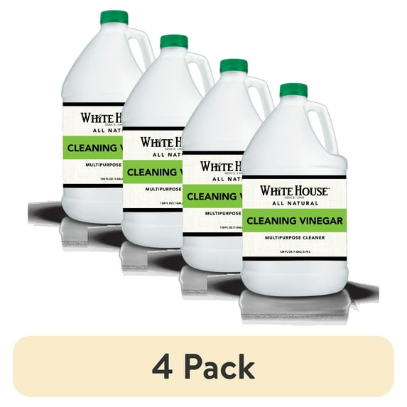 (4 pack) White House Multipurpose Cleaning Vinegar, All-Natural, 128 fl oz (1 gal)