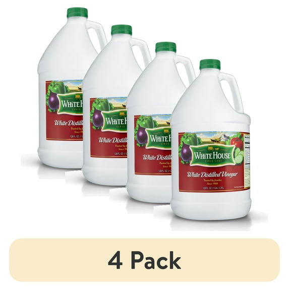 (4 pack) White House White Distilled Vinegar, 128 fl oz