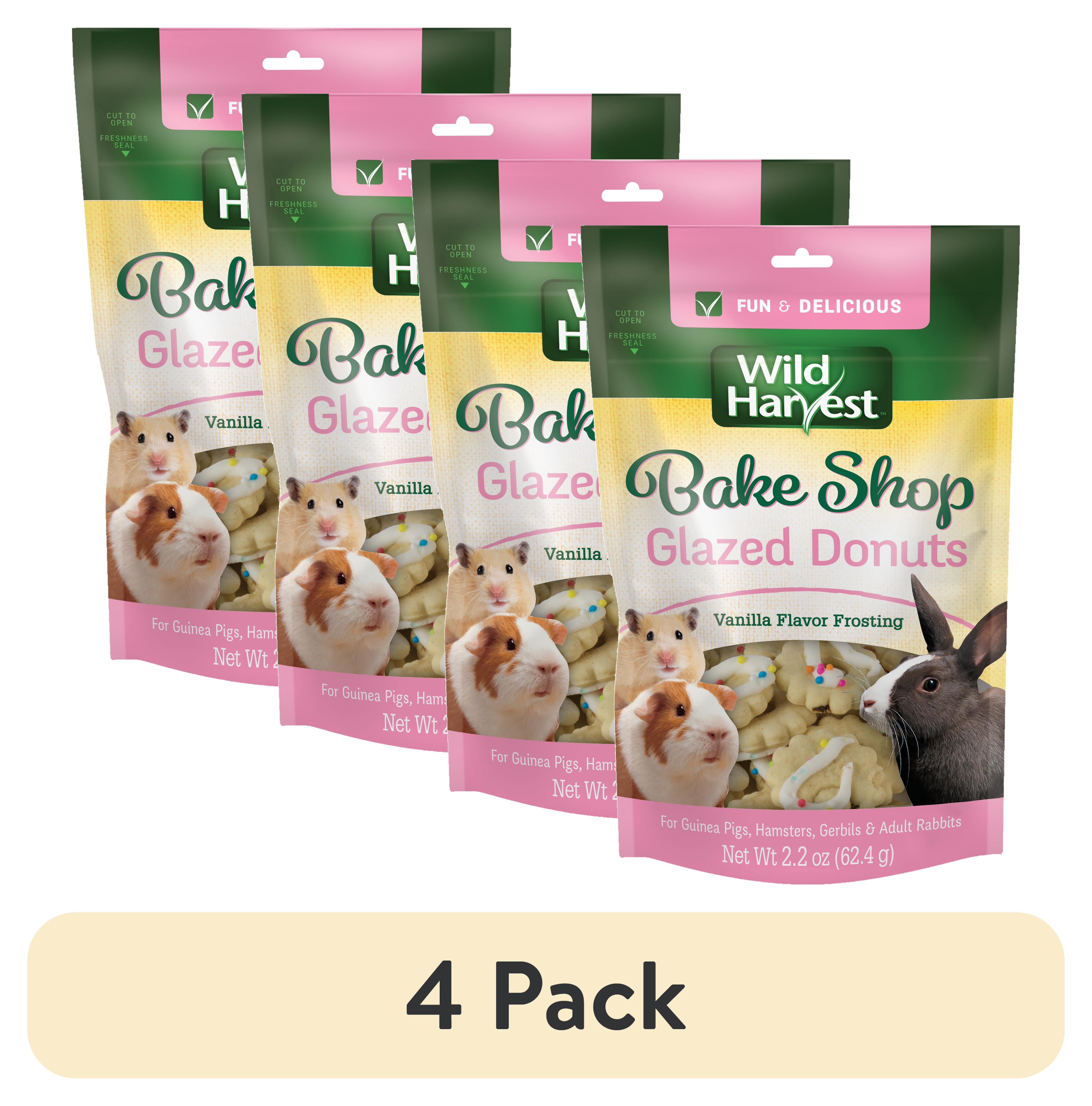 (4 pack) Wild Harvest Glazed Donut Treats for Small Animals, 2.2 oz