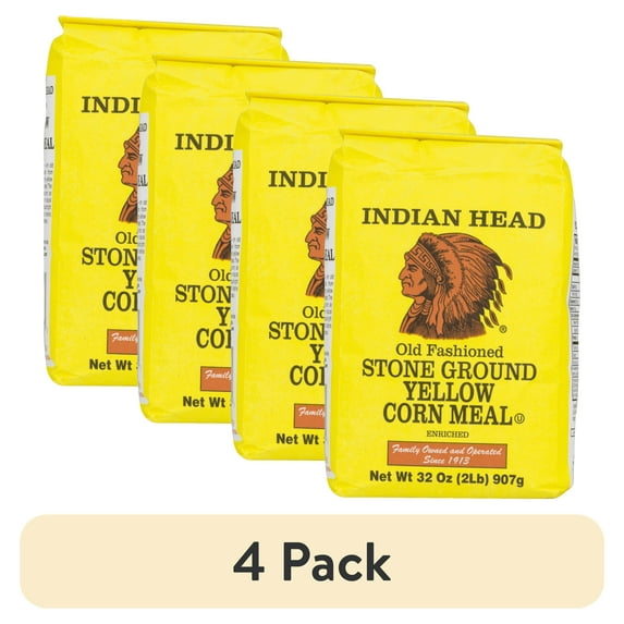 (4 pack) Wilkins Rogers Mills Indian Head Corn Meal, 32 oz