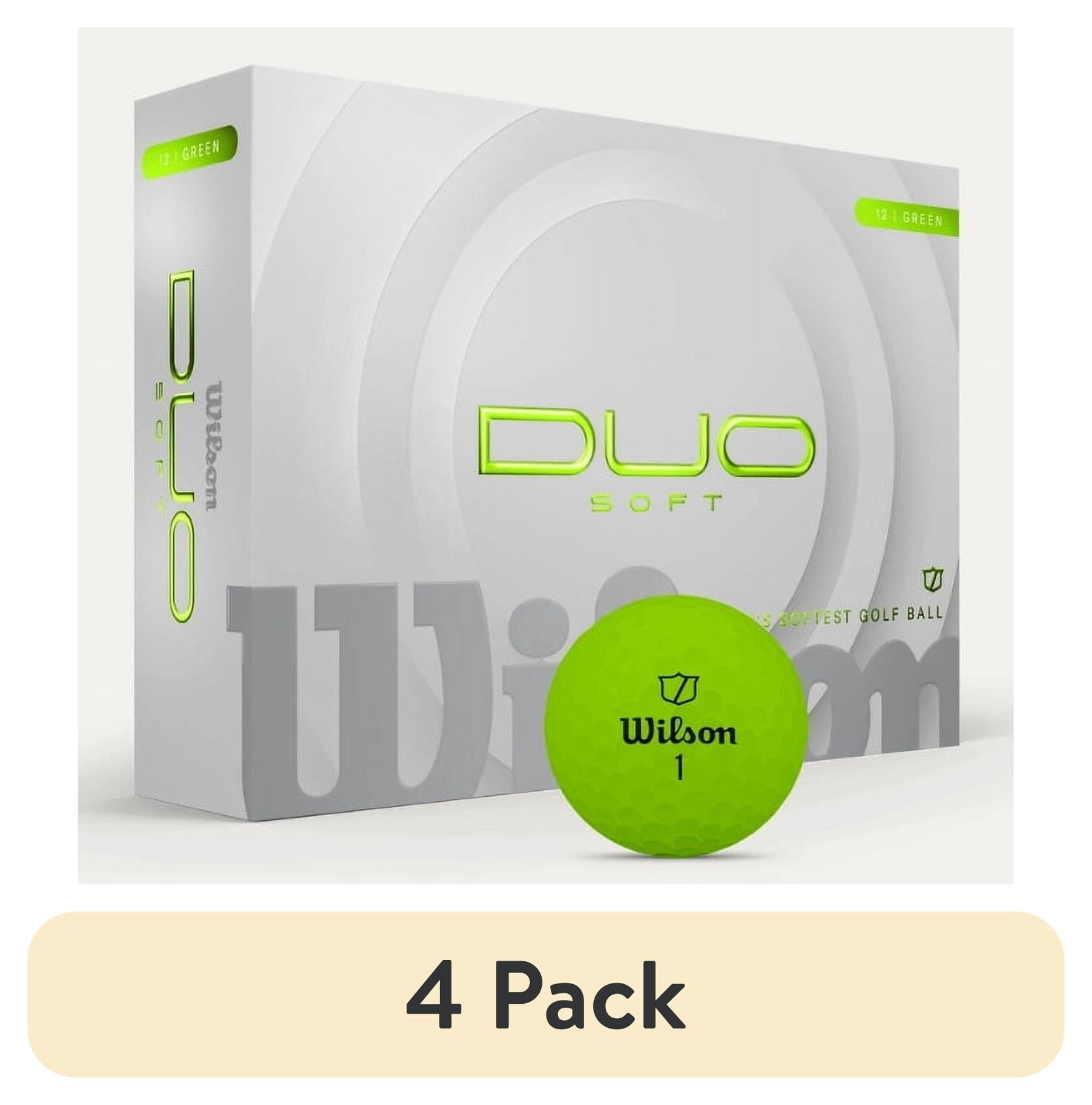 (4 pack) Wilson 2025 Duo Soft Golf Balls, Green, 12pk