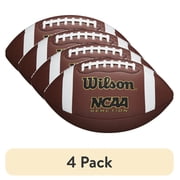 4 pack Wilson NCAA Reaction Recreational Football - Brown, Official Size Ages 14 and up