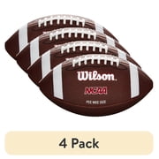 4 pack Wilson NCAA Red Zone Composite Football - Brown, Peewee Size Ages 6-9