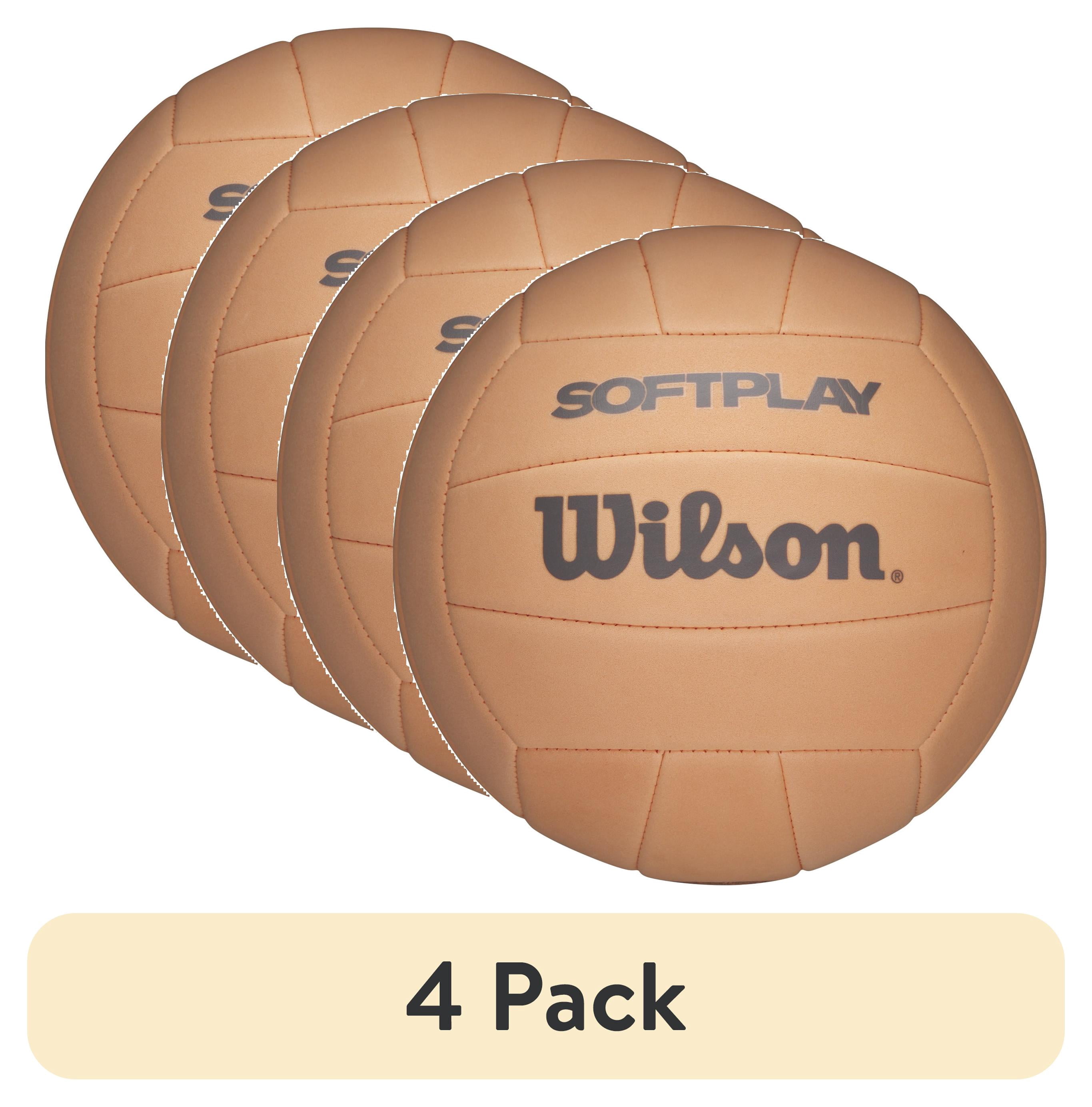 (4 pack) Wilson Softplay Recreational Volleyball - Orange, Official Size
