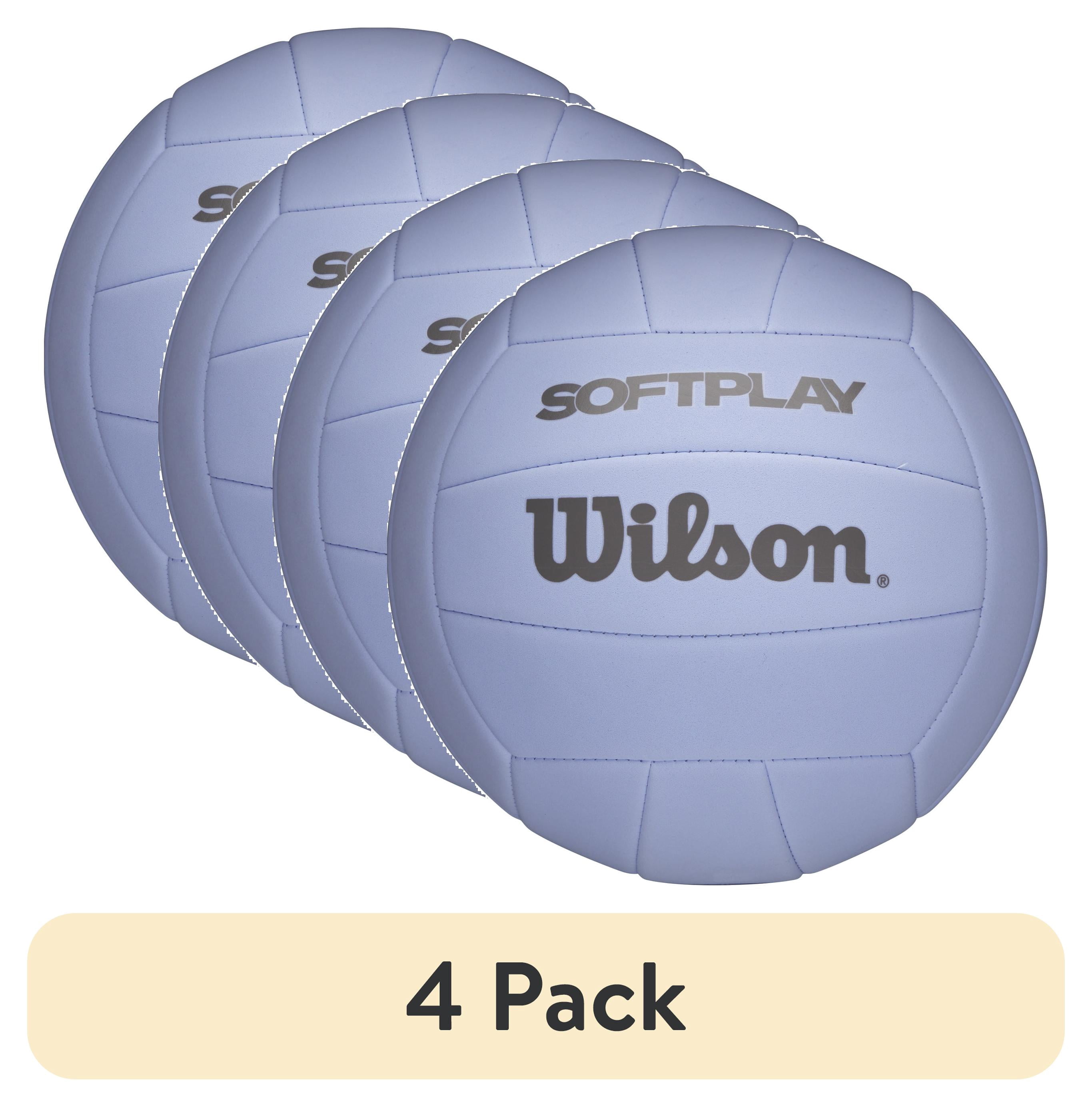 (4 pack) Wilson Softplay Recreational Volleyball - Purple, Official Size