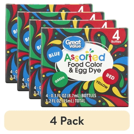(4 pack) Great Value Assorted Food Color and Egg Dye, 1.2 oz. price history and forecast - Wilton 191007573