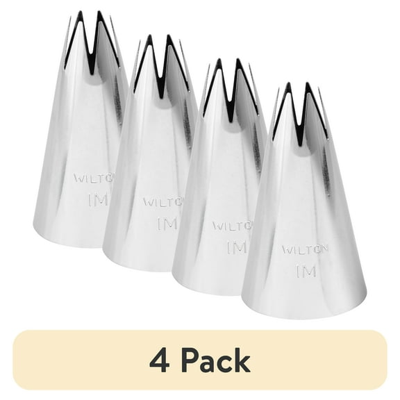 (4 pack) Wilton Open Star Cake Decorating Tip 1M