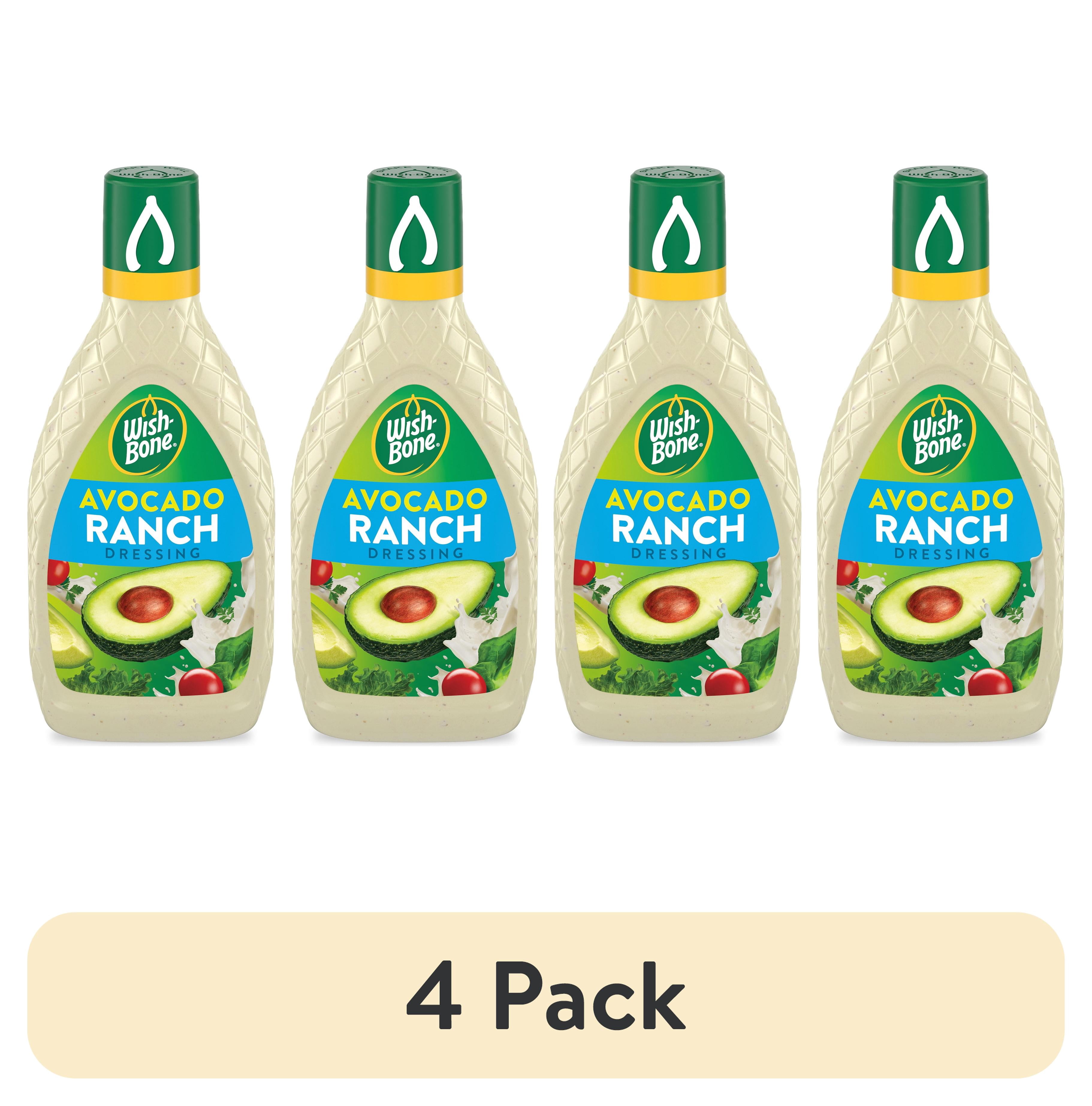 (4 pack) Wish-Bone Avocado Ranch Salad Dressing, 15 fl oz