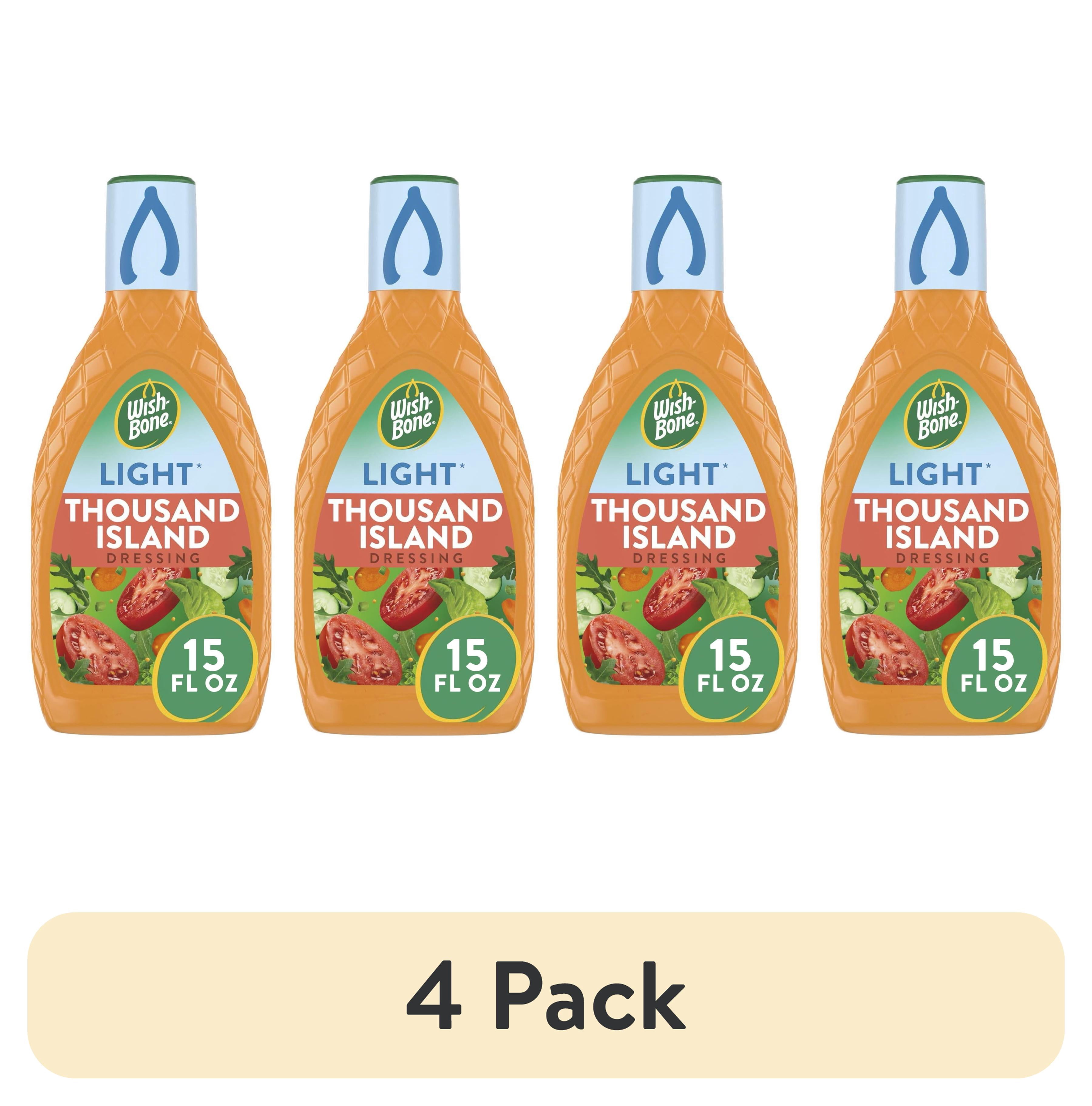 (4 pack) Wish-Bone Light Thousand Island Salad Dressing, 15 fl oz