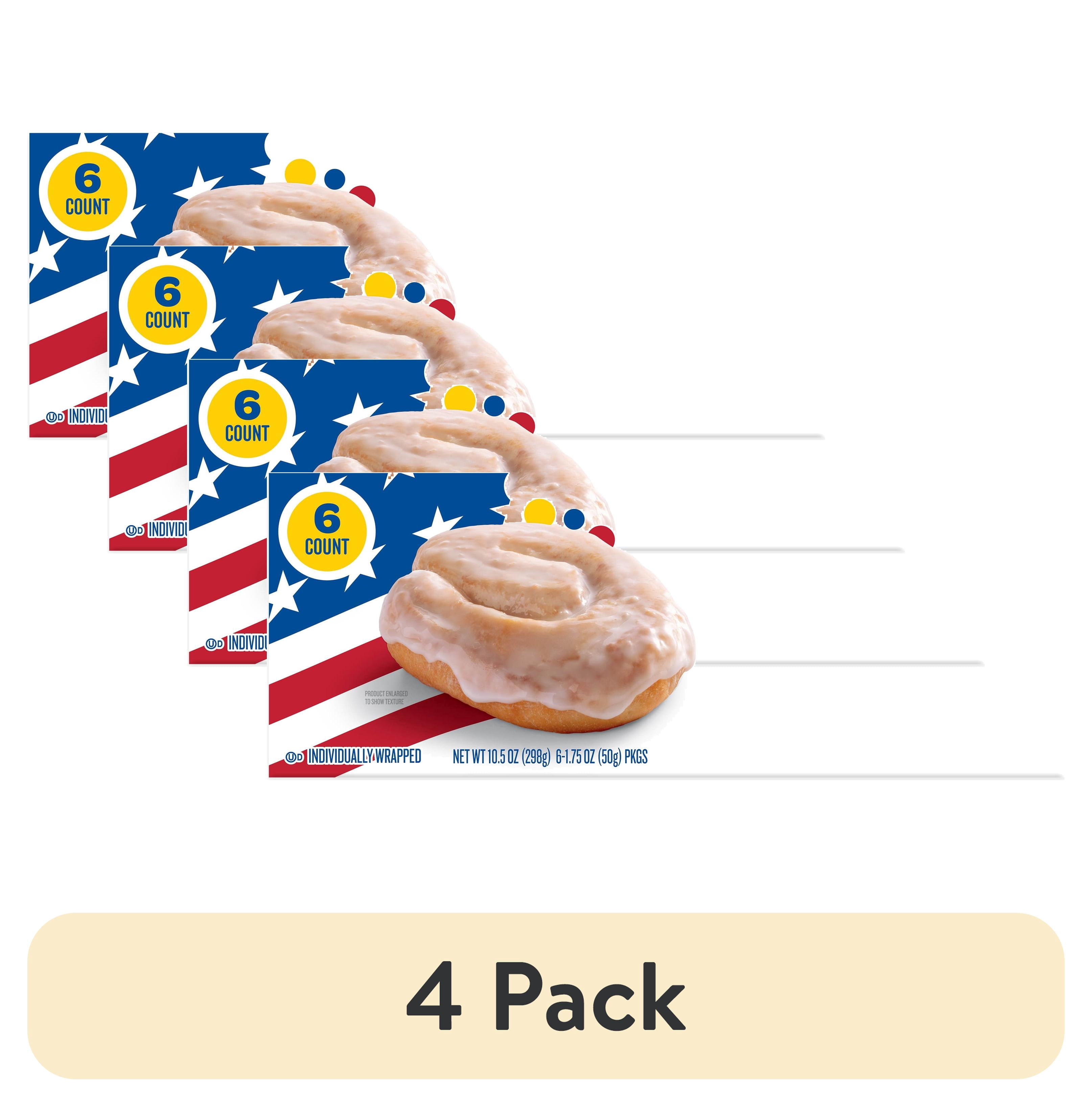 (4 pack) Wonder Glazed Honey Buns, Individually Wrapped Pastry Snacks, 10.5 oz, 6 Count