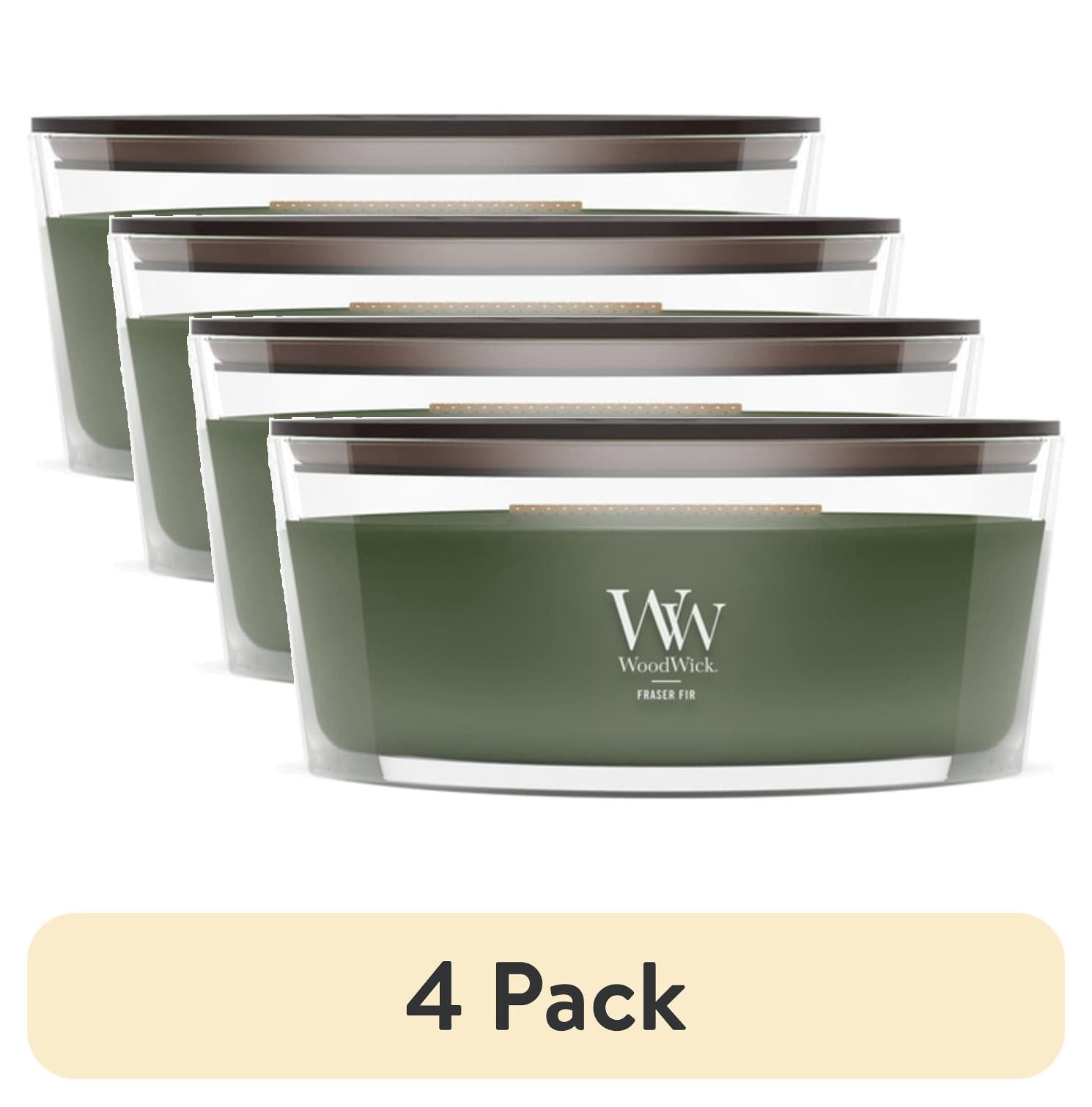 (4 pack) WoodWick Ellipse Scented Candle, Fraser Fir, 16 oz