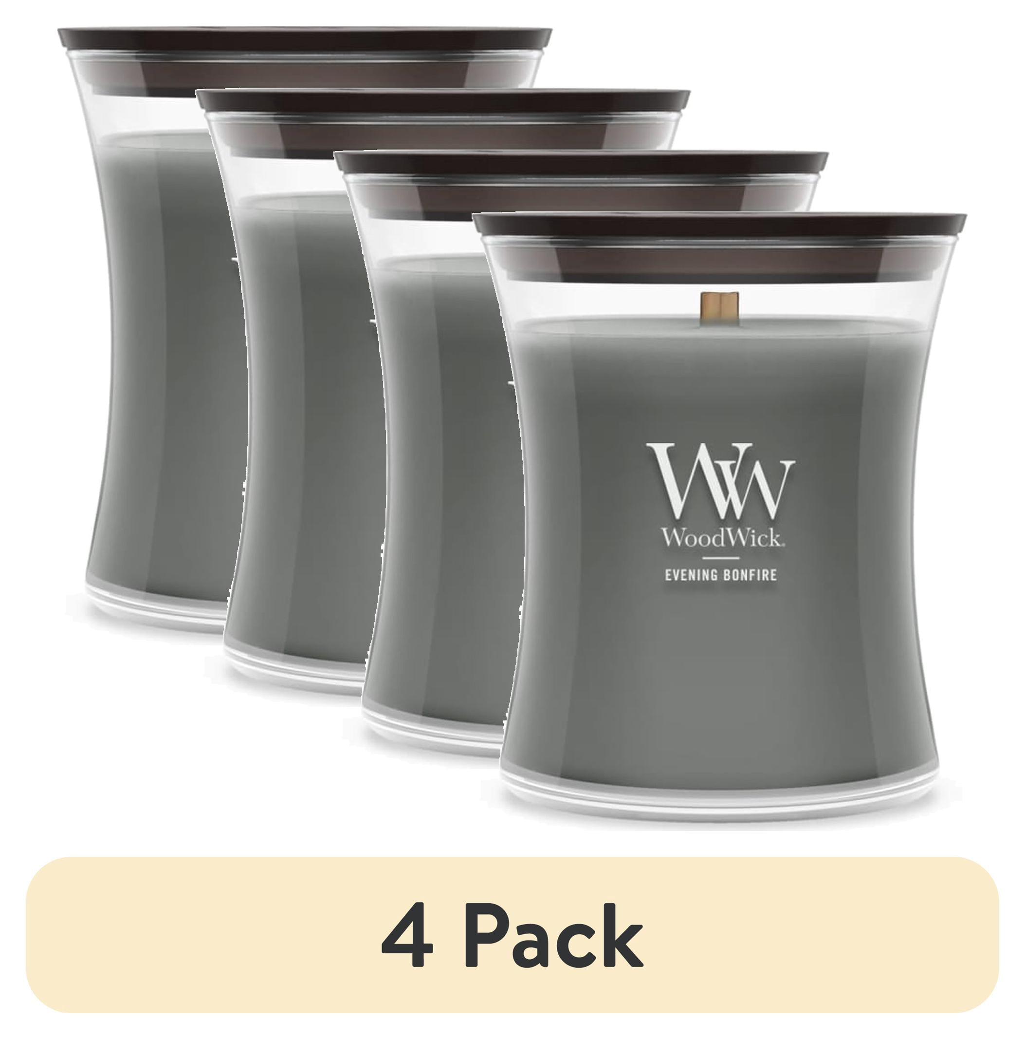 (4 pack) WoodWick Evening Bonfire Medium Hourglass Candle