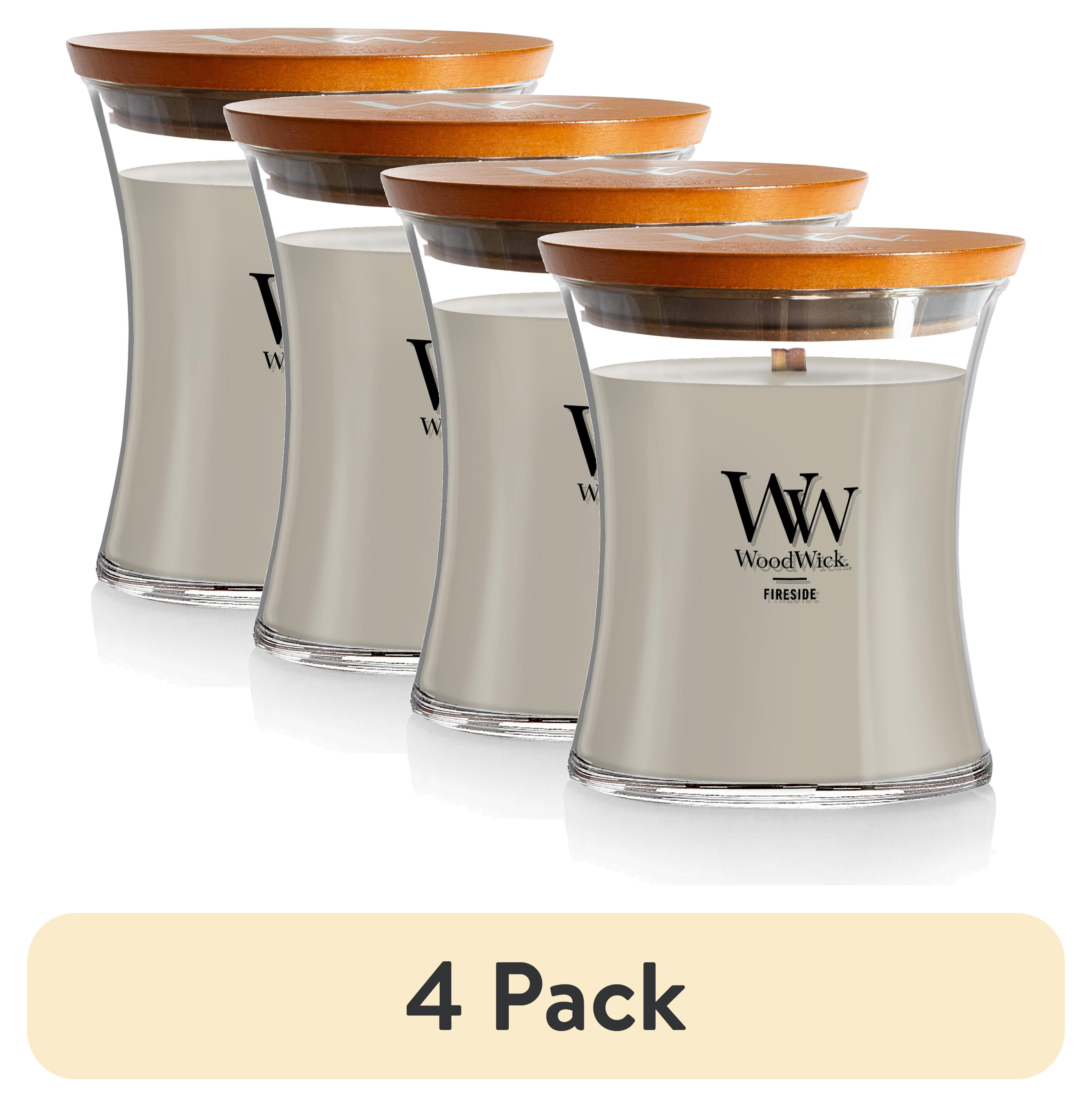 Amber Hourglass Soy Jar Candle with Wooden Wick, 10oz