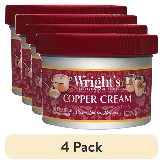 (4 pack) Wright's Copper Cream 8 oz Pack of 3