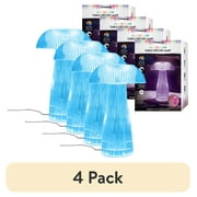 (4 pack) Xtreme Lit Neon Multi-Color Mushroom LED Tabletop Touch Lamp, with Remote, Crystal Finish