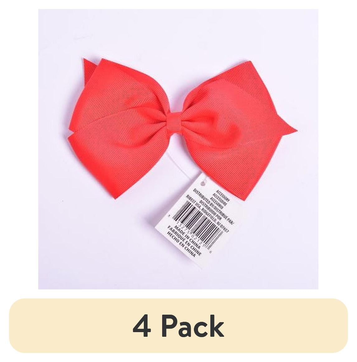 (4 pack) Yama Ribbon Large Red Grosgrain Bow, 1 Each