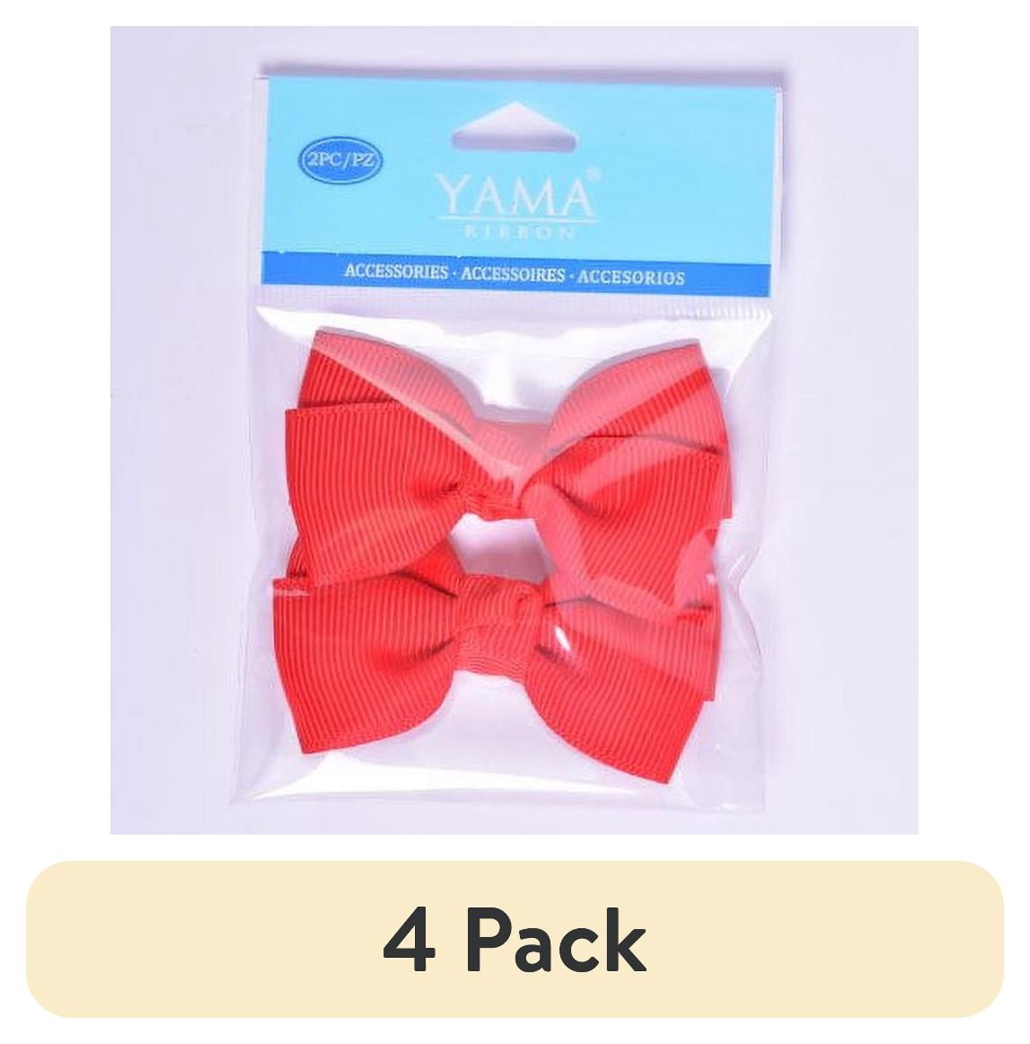 (4 pack) Yama Ribbon Red Grosgrain Bows, 2 Count - Walmart.com