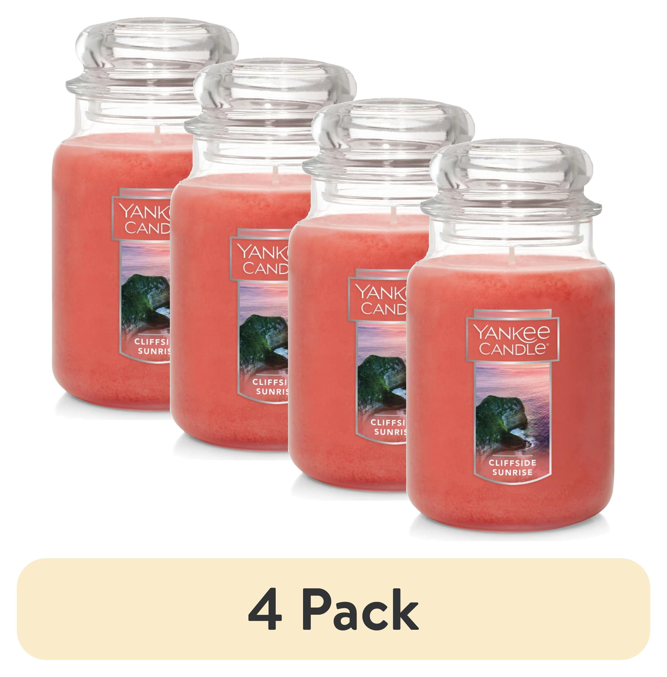 (4 pack) Yankee Candle Cliffside Sunrise Original Large Scented Jar Candle, 22 oz