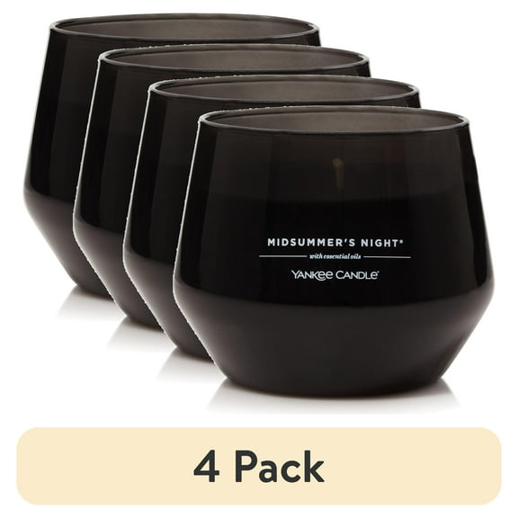 (4 pack) Yankee Candle Midsummer's Night Studio Collection Jar Candle, 10 oz