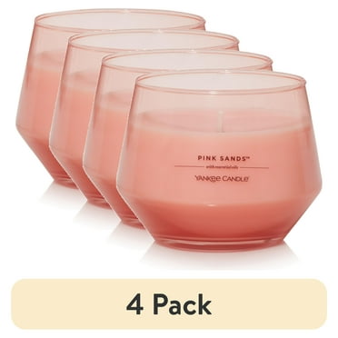 (4 pack) Yankee Candle Pink Sands Studio Collection Jar Candle, 10 oz