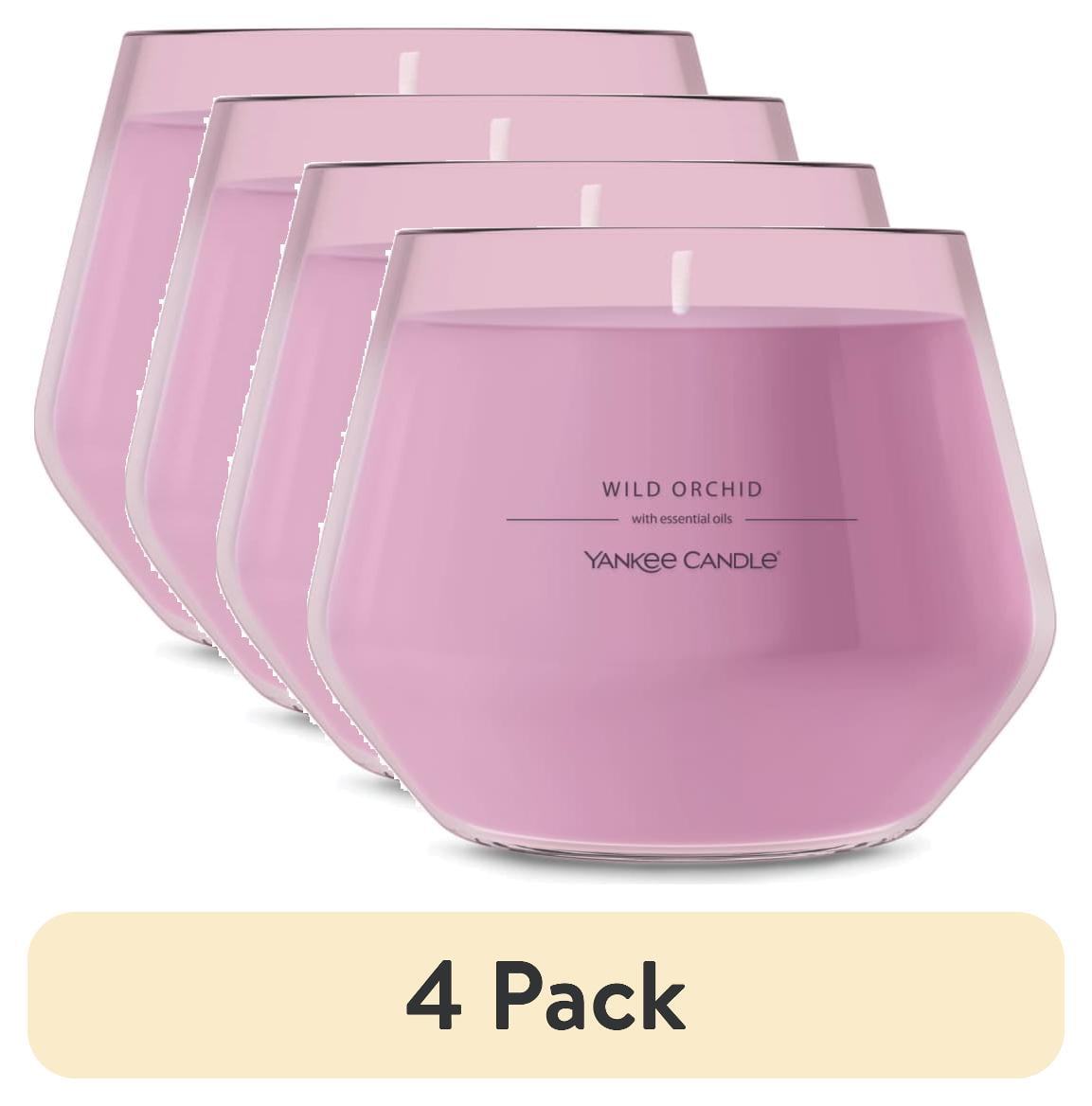 (4 pack) Yankee Candle Wild Orchid Studio Home Decor Scented Candles, 10 oz