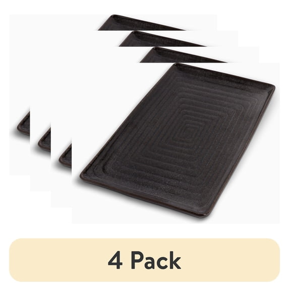 (4 pack) Yellowstone Ceramic Rectangular Platter, Rip Collection