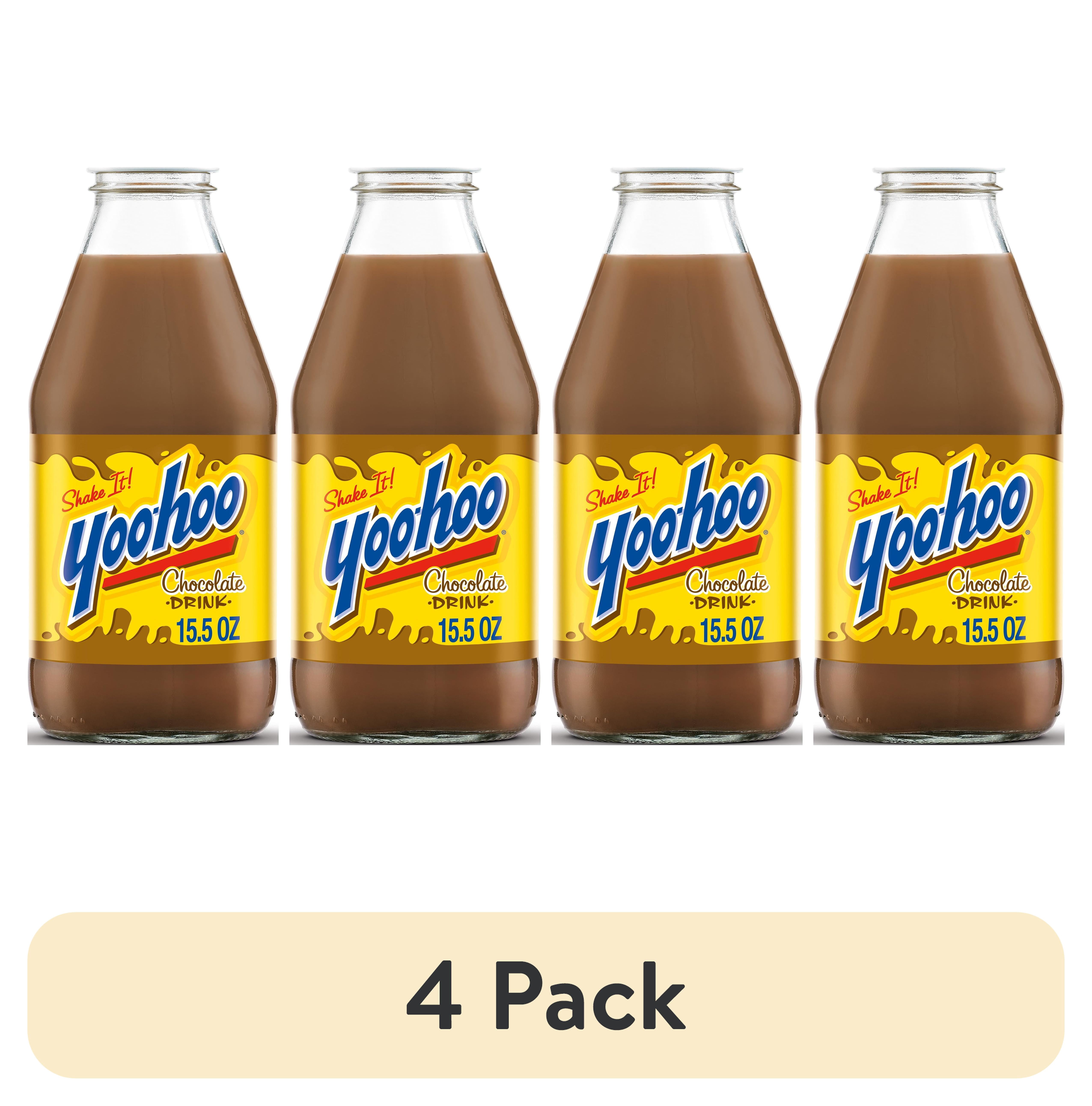 (4 pack) Yoo-hoo Chocolate Drink, 15.5 fl oz, Glass Bottle