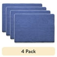 thumbnail interactive-video image 1 of (4 pack) Your Zone Kids Blue Memory Foam Noodle Single Bath Rug with Nonslip Backside, 1 of 8