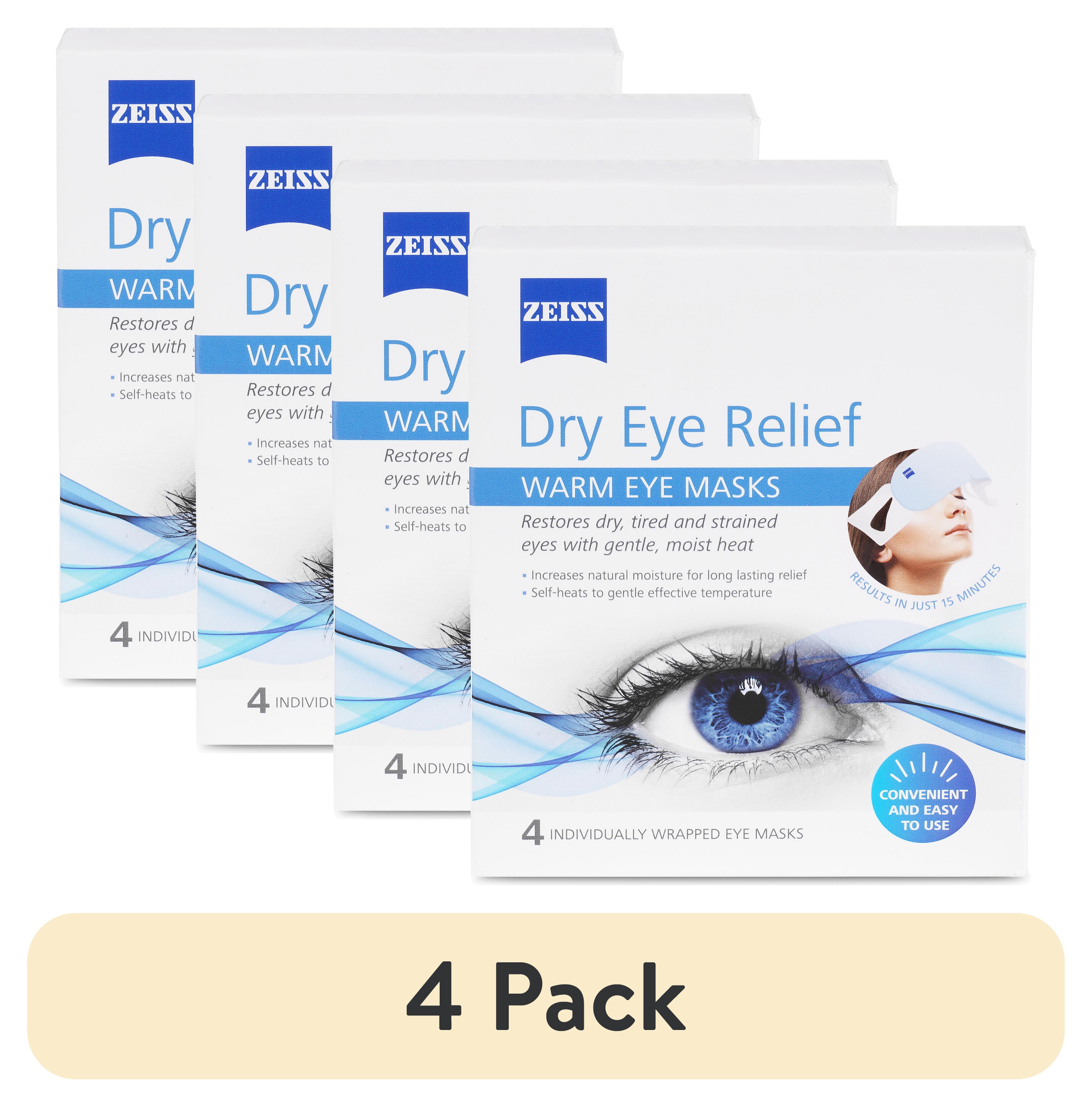 4 pack) ZEISS Dry Eye Relief Warm Compress Heated Eye Masks, 4