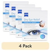 (4 pack) ZEISS Dry Eye Relief Warm Compress Heated Eye Masks, 4 Pack