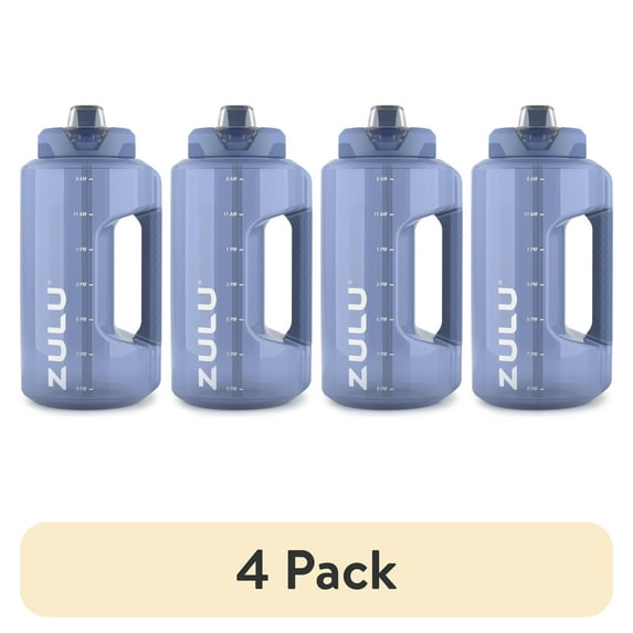 (4 pack) Zulu Goals 64oz Half Gallon Plastic Goals Water Jug