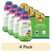 (4 pack) Zarbee's Kid's Nighttime Honey Cough Syrup + Mucus, Berry, 4 fl. oz
