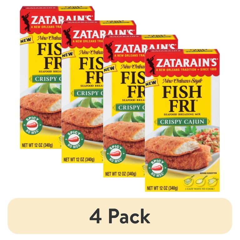4 pack) Zatarain's Kosher Crispy Cajun Fish Fri, 12.0 oz Box