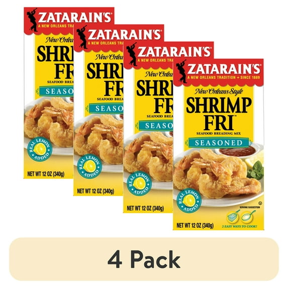 (4 pack) Zatarain's Kosher Seasoned Shrimp Fri, 12.0 oz Box