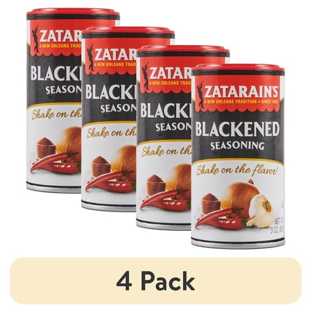 (4 pack) Zatarain's New Orleans Style Blackened Seasoning, 3.0 oz Can