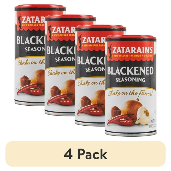 (4 pack) Zatarain's New Orleans Style Blackened Seasoning, 3.0 oz Can