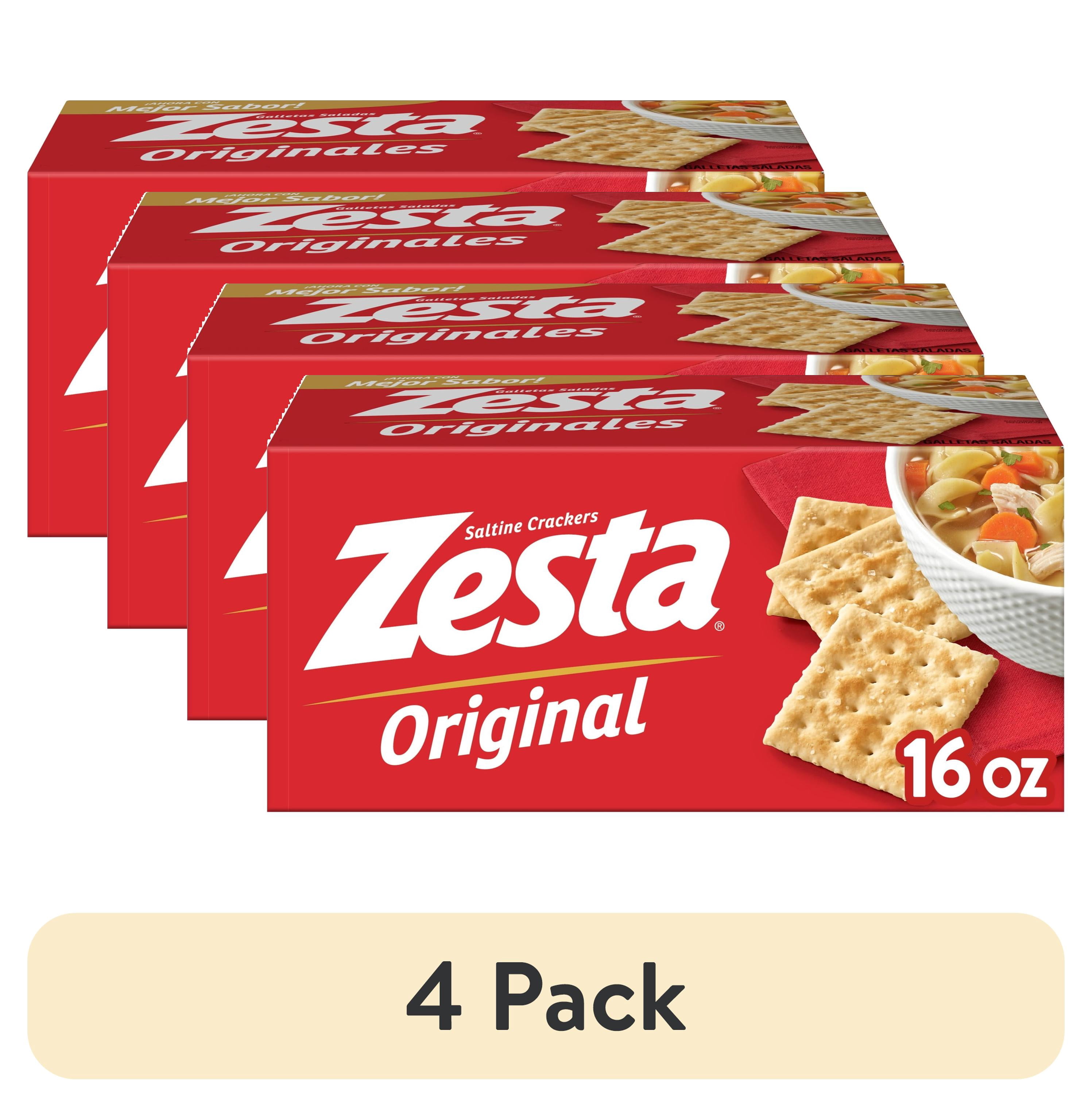 (4 pack) Zesta Original Saltine Crackers, Soup Crackers, 16 oz