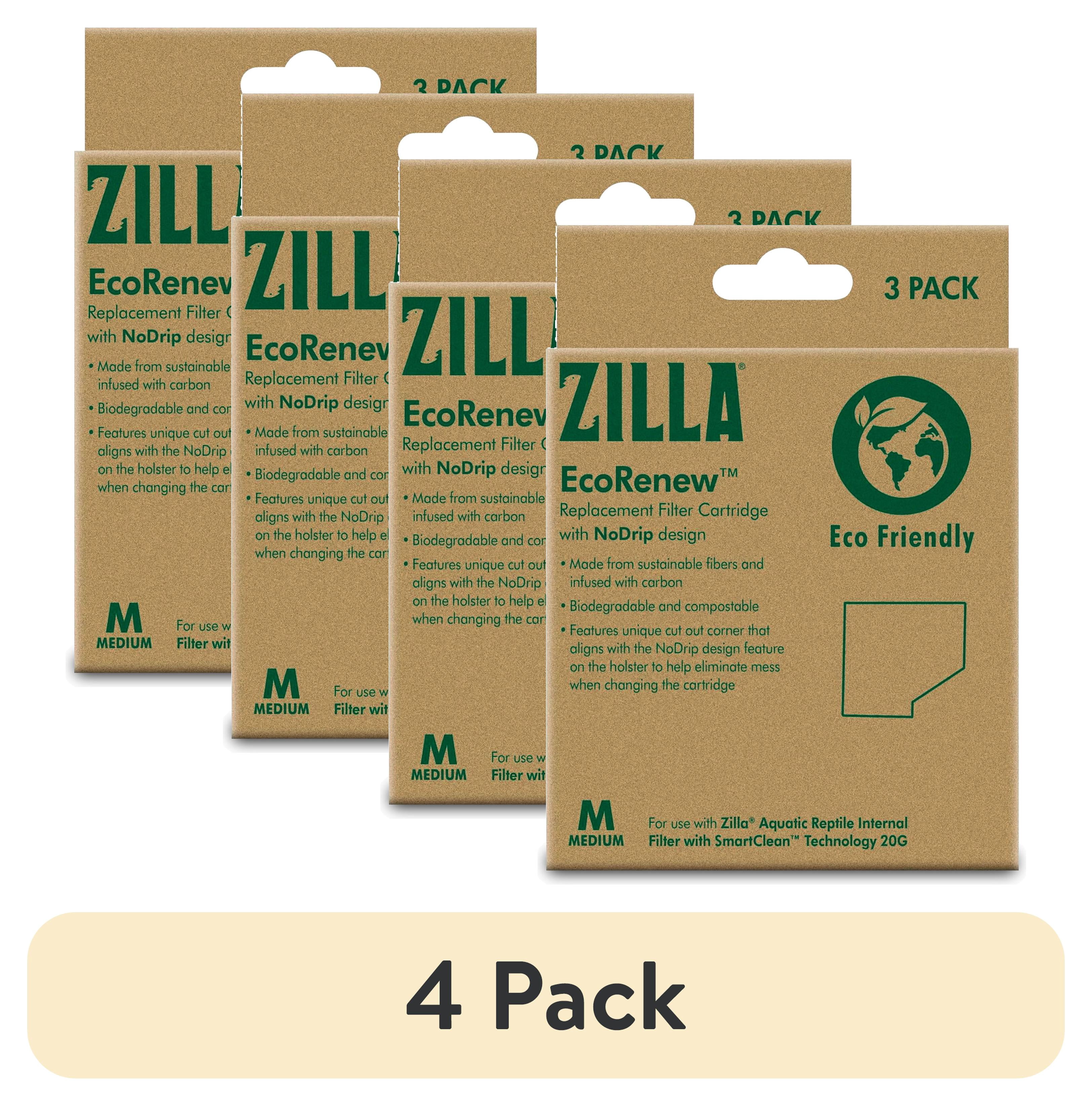 (4 pack) Zilla EcoRenew™ Filter Cartridges Medium 3 pack