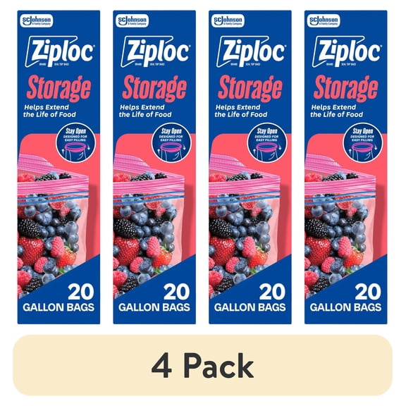 Ziploc Grip N Seal Storage Gallon Bags (Choose Your Count)