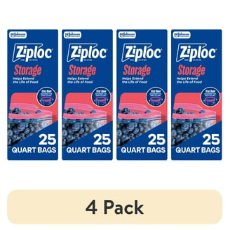 Ziploc Quart Food Storage Bags, Grip 'n Seal Technology for Easier